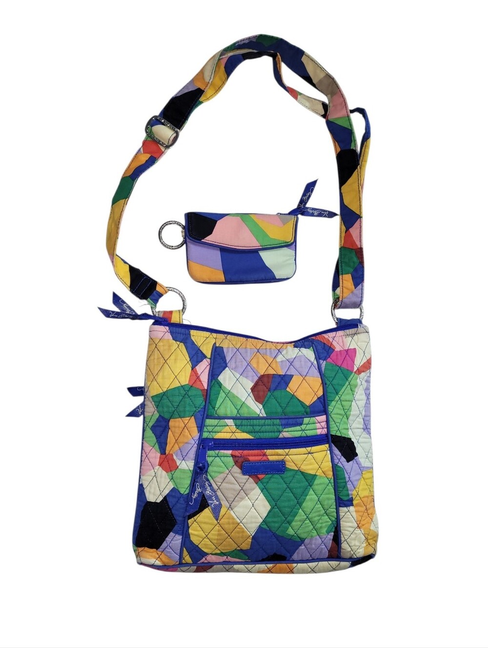 Vera Bradley Pop Art Geometric Quilted Hipster Crossbody Bag & Matching Wallet
